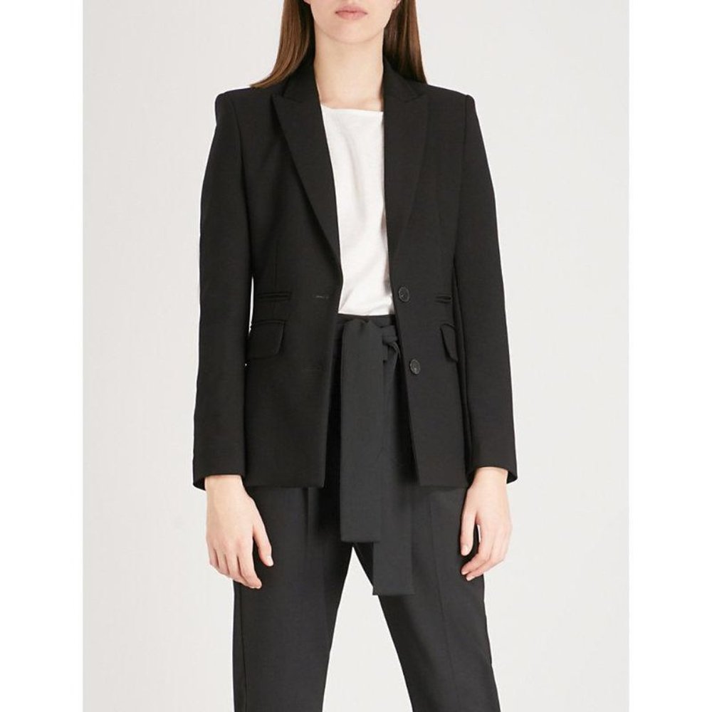 Maje VICHITA WOVEN BLAZER IN BLACK